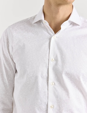 Camisa de vestir Ted Baker de algodón manga larga para hombre
