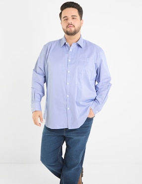 Camisa de vestir Oscar De La Renta manga larga para hombre