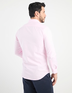 Camisa casual Oscar de la Renta de algodón manga larga para hombre