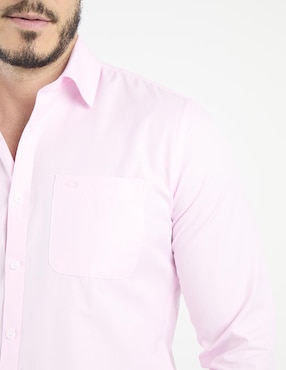 Camisa casual Oscar de la Renta de algodón manga larga para hombre