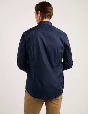 Camisa de vestir Puroego manga larga para hombre