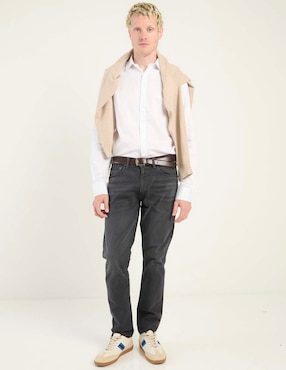 Camisa de vestir Calvin Klein de algodón manga larga para hombre