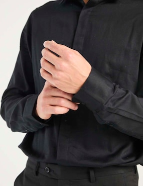 Camisa de vestir Calvin Klein de algodón manga larga para hombre