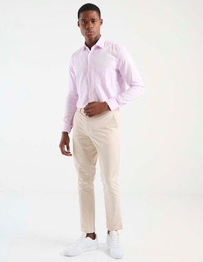 Camisa casual Scappino de algodón manga larga para hombre