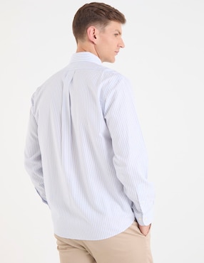 Camisa de vestir Brooks Brothers de algodón manca larga para hombre