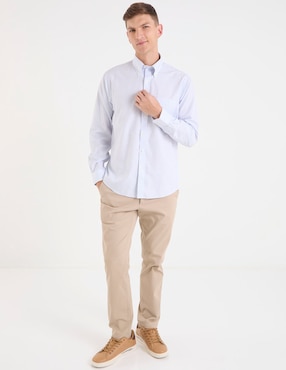 Camisa de vestir Brooks Brothers de algodón manca larga para hombre