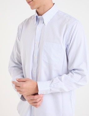 Camisa de vestir Brooks Brothers de algodón manca larga para hombre