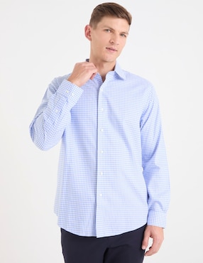 Camisa de vestir Brooks Brothers de algodón manga larga para hombre