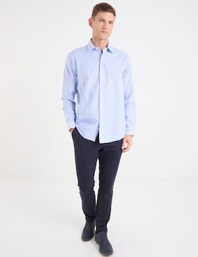 Camisa de vestir Brooks Brothers de algodón manga larga para hombre