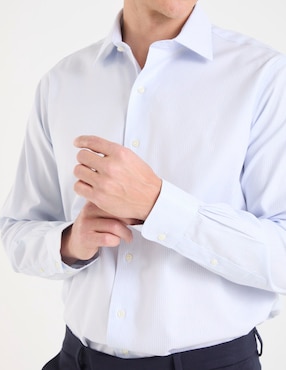 Camisa de vestir Brooks Brothers de algodón manga larga para hombre
