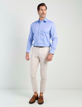 Camisa de vestir Charles Tyrwhitt de algodón manga larga para hombre