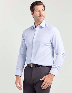 Camisa de vestir Charles Tyrwhitt de algodón manga larga para hombre
