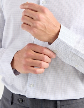 Camisa de vestir Calvin Klein de algodón manga larga para hombre