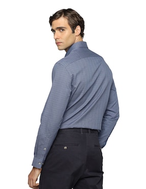 Camisa de vestir Michael Kors de algodón manga larga para hombre