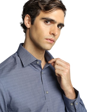 Camisa de vestir Michael Kors de algodón manga larga para hombre