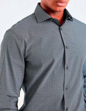 Camisa de vestir Calvin Klein de algodón manga larga para hombre