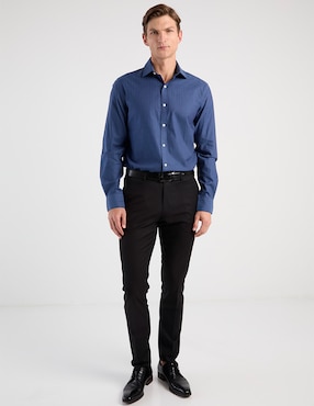 Camisa de vestir Tommy Hilfiger de algodón manga larga para hombre