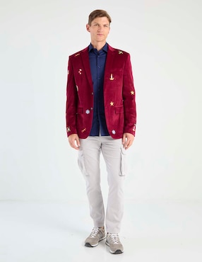Camisa business casual Zanetti de algodón manga larga para hombre