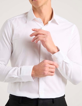 Camisa de vestir Scappino de algodón manga larga para hombre