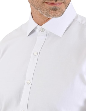 Camisa de vestir Michel Blanc manga larga para hombre