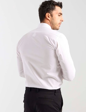 Camisa de vestir Manchester de algodón manga larga para hombre