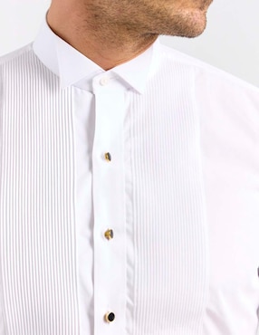 Camisa de vestir Manchester de algodón manga larga para hombre