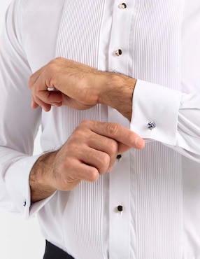 Camisa de vestir Manchester de algodón manga larga para hombre
