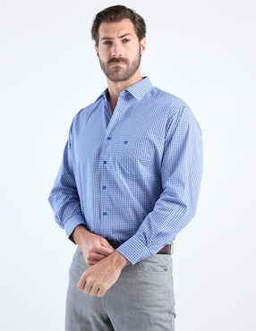 Camisa casual Manchester manga larga para hombre