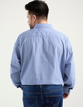 Camisa de vestir Manchester de algodón manga larga para hombre