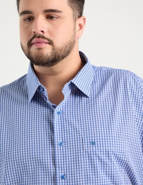 Camisa de vestir Manchester de algodón manga larga para hombre