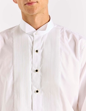 Camisa de vestir Manchester de algodón manga larga para hombre
