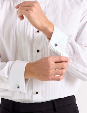 Camisa de vestir Manchester de algodón manga larga para hombre