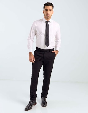 Camisa de vestir Manchester de algodón manga larga para hombre