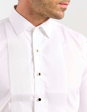 Camisa de vestir Manchester de algodón manga larga para hombre
