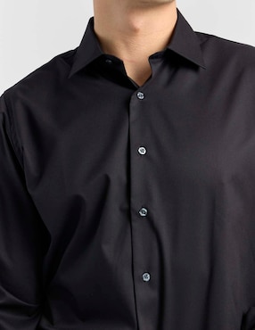 Camisa de vestir Perry Ellis de algodón manga larga para hombre
