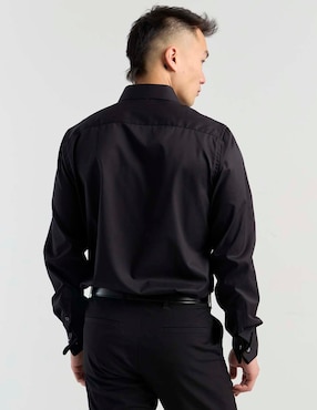 Camisa de vestir Perry Ellis de algodón manga larga para hombre