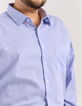 Camisa de vestir Manchester de algodón manga larga para hombre