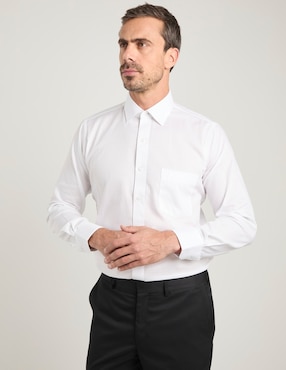 Camisa de vestir Manchester manga larga para hombre