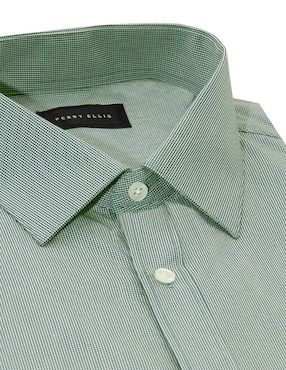 Camisa de vestir Perry Ellis manga larga para hombre