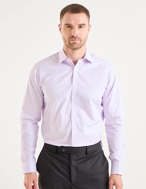 Camisa de vestir Perry Ellis manga larga para hombre