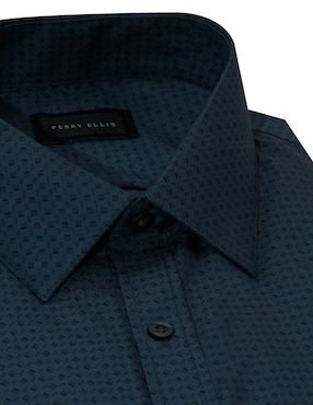 Camisa de vestir Perry Ellis manga larga para hombre