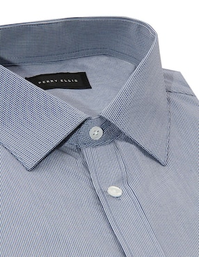 Camisa de vestir Perry Ellis manga larga para hombre