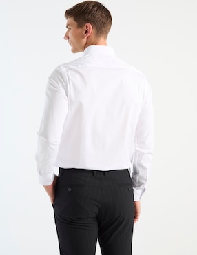 Camisa de vestir Zanetti de algodón manga larga para hombre