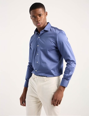 Camisa de vestir Nautica de algodón manga larga para hombre