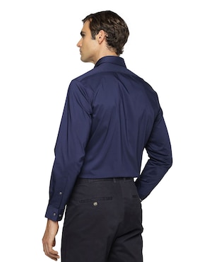 Camisa de vestir Calvin Klein de algodón manga larga para hombre