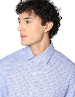 Camisa de vestir Tommy Hilfiger de algodón manga larga para hombre
