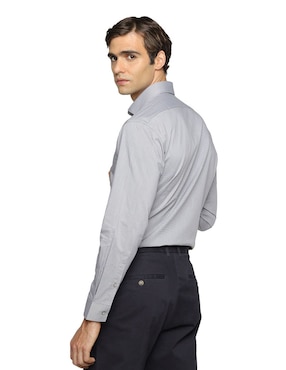 Camisa de vestir Calvin Klein de algodón manga larga para hombre