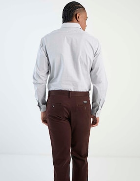 Camisa de vestir Calvin Klein de algodón manga larga para hombre