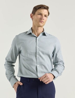 Camisa de vestir Tommy Hilfiger de algodón manga larga para hombre
