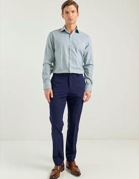 Camisa de vestir Tommy Hilfiger de algodón manga larga para hombre